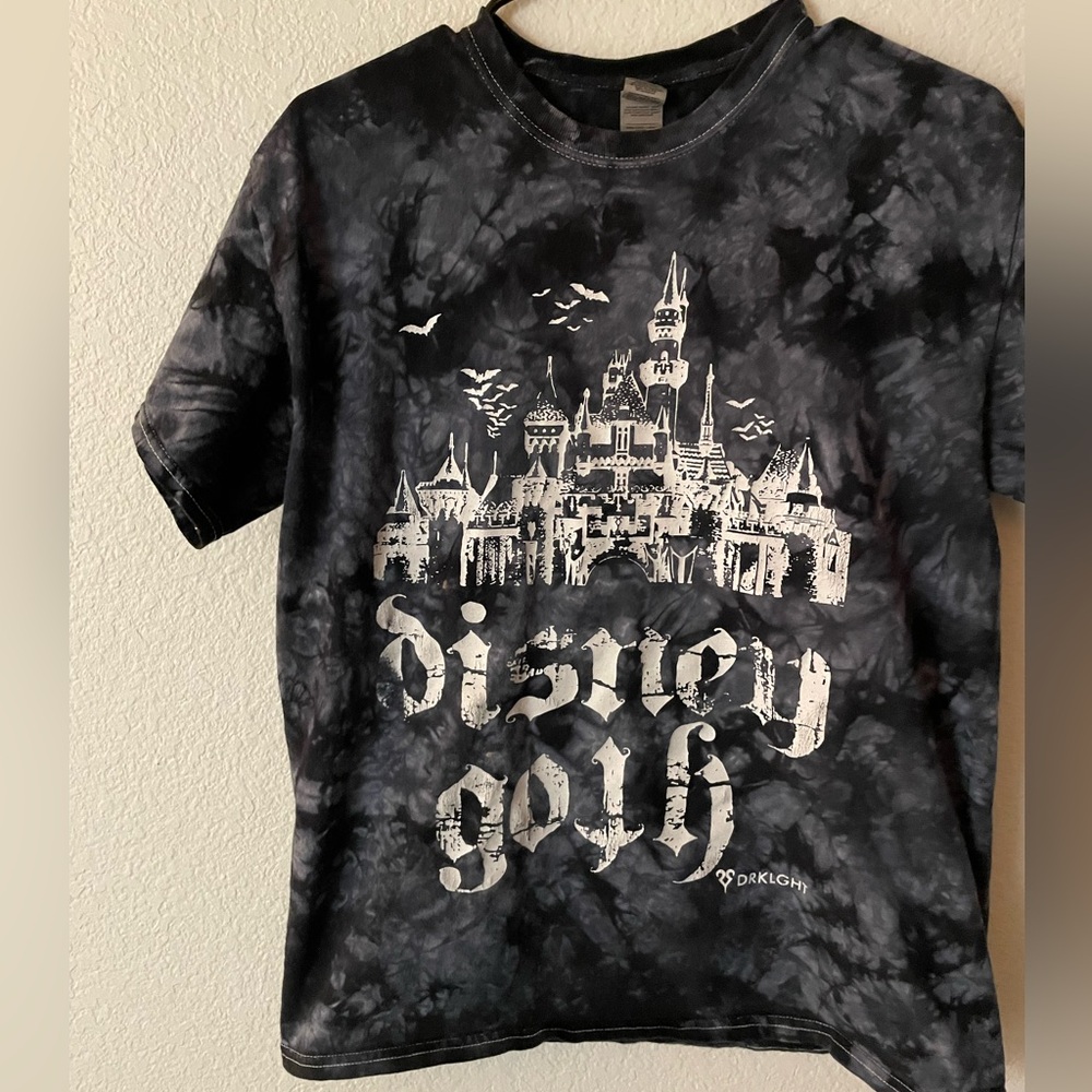 Disney Goth drklight clothing tie dye top size M